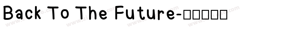 Back To The Future字体转换
